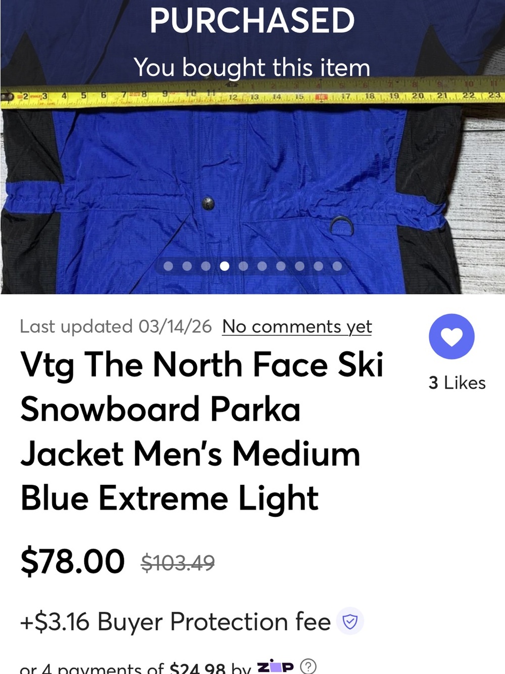 The North Face Men's Royal Blue & Black Ski Snowboard Jacket